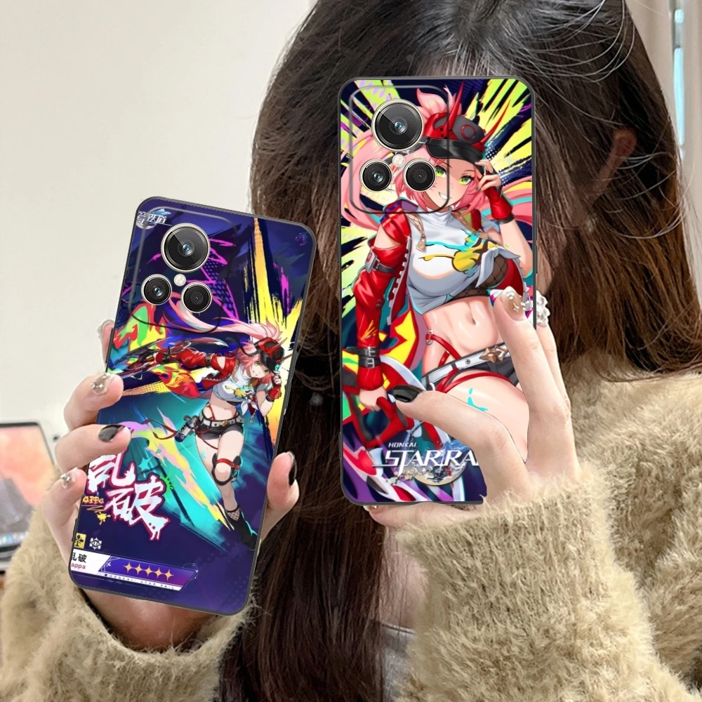 Honkai Star Rail Rappa Mobile Phone Case for Realme GT 2 9i 8i 7i Pro X50 X2 C35 C21 C20 C11 C3 Black Soft Cover Shell