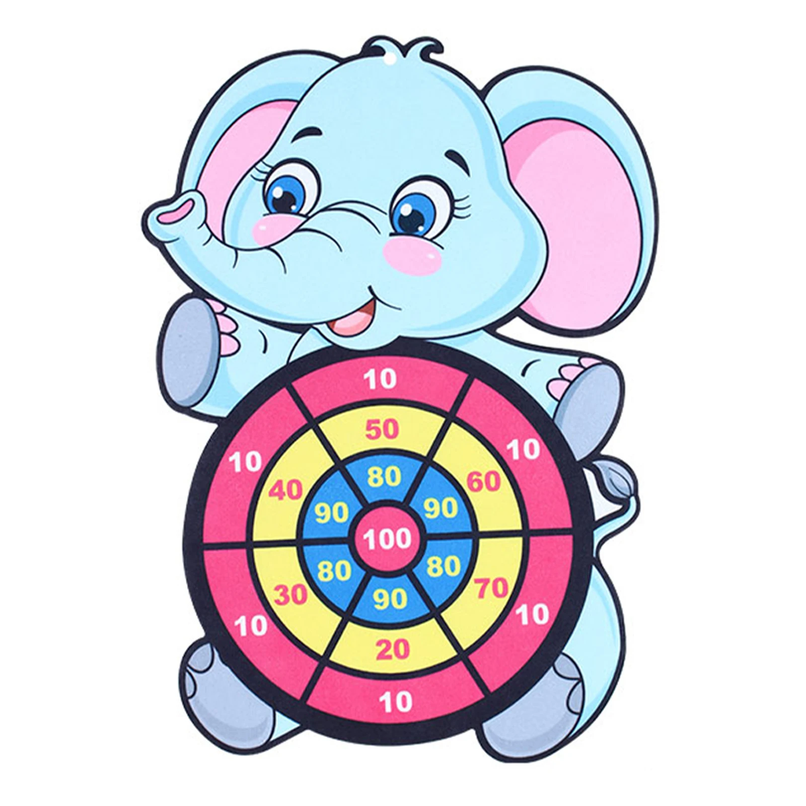 

Board Game Kids Toy Wall Mounted With Sticky Ball Interactive Sports Entertainment Party Target Throwing Cartoon Elephant