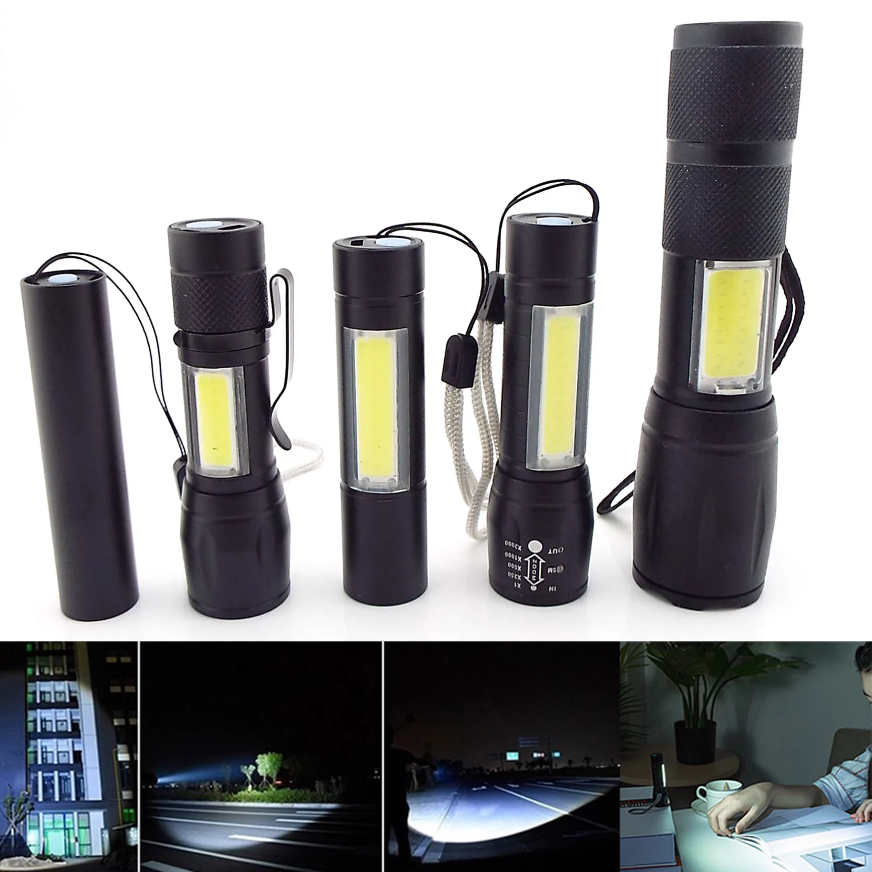 

COB Q5 USB Rechargeable Mini Pocket LED Flashlight High Power Linterna Torches Lamp Small Penlight Fishing Camping