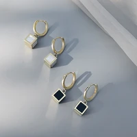 fashion simple square pendant earrings for women party holiday gift retro luxury geometric ear buckle goth jewelry accessories