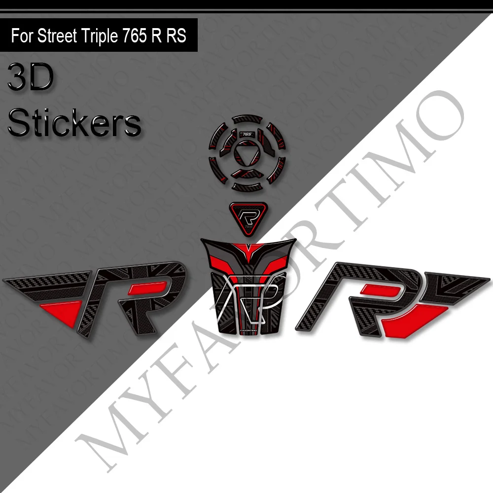 

Мотоцикл для Triumph Street Triple 765 R RS, накладка на бак, боковые ручки, комплект газа, мазута, коленный обтекатель, наклейки на крыло, наклейки 2023 2024