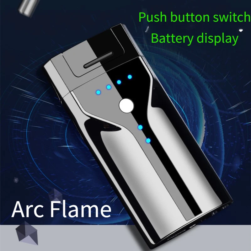 Новая металлическая ветрозащитная дуговая зажигалка USB-зарядка зажигалки для