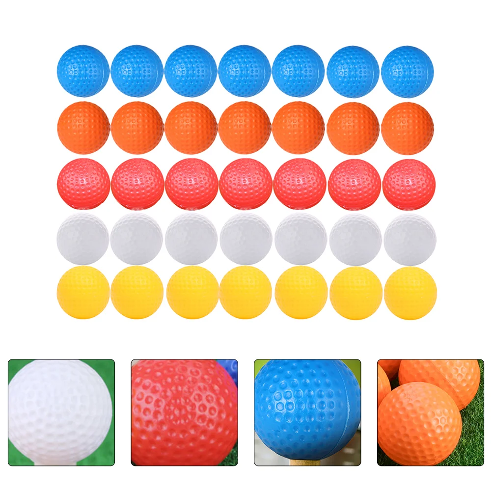 

30 Pcs Golf Colorful Balls Toy Indoor Practice Hollow Auxiliary Tool Plastic Golfing Gadgets Non-porous