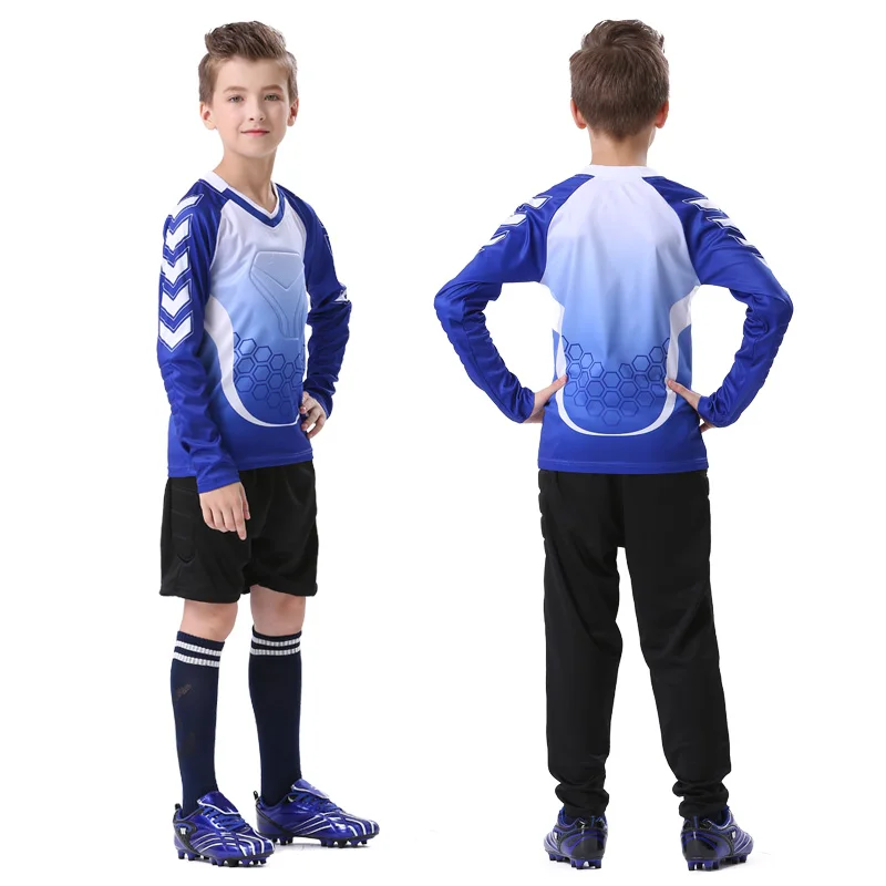 Детская Футбольная форма вратаря на заказ футболки с длинными рукавами для