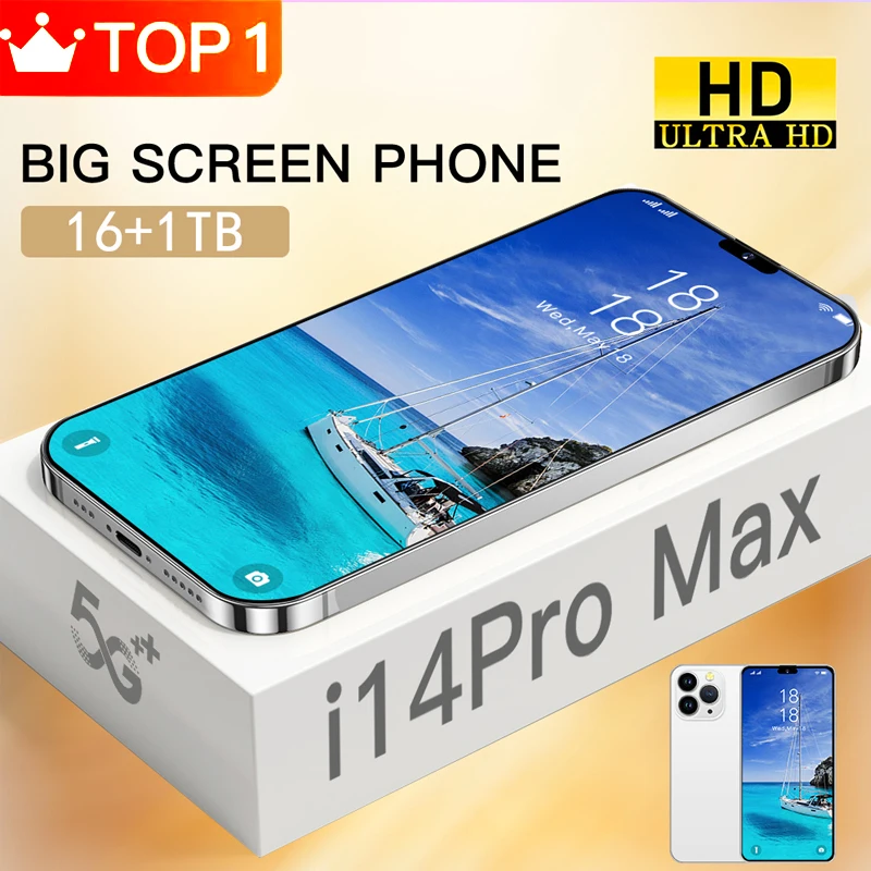 

Новый смартфон I14 Pro Max, 16 ГБ + 1 ТБ, 6,7 дюйма, 4G, 6800 мАч