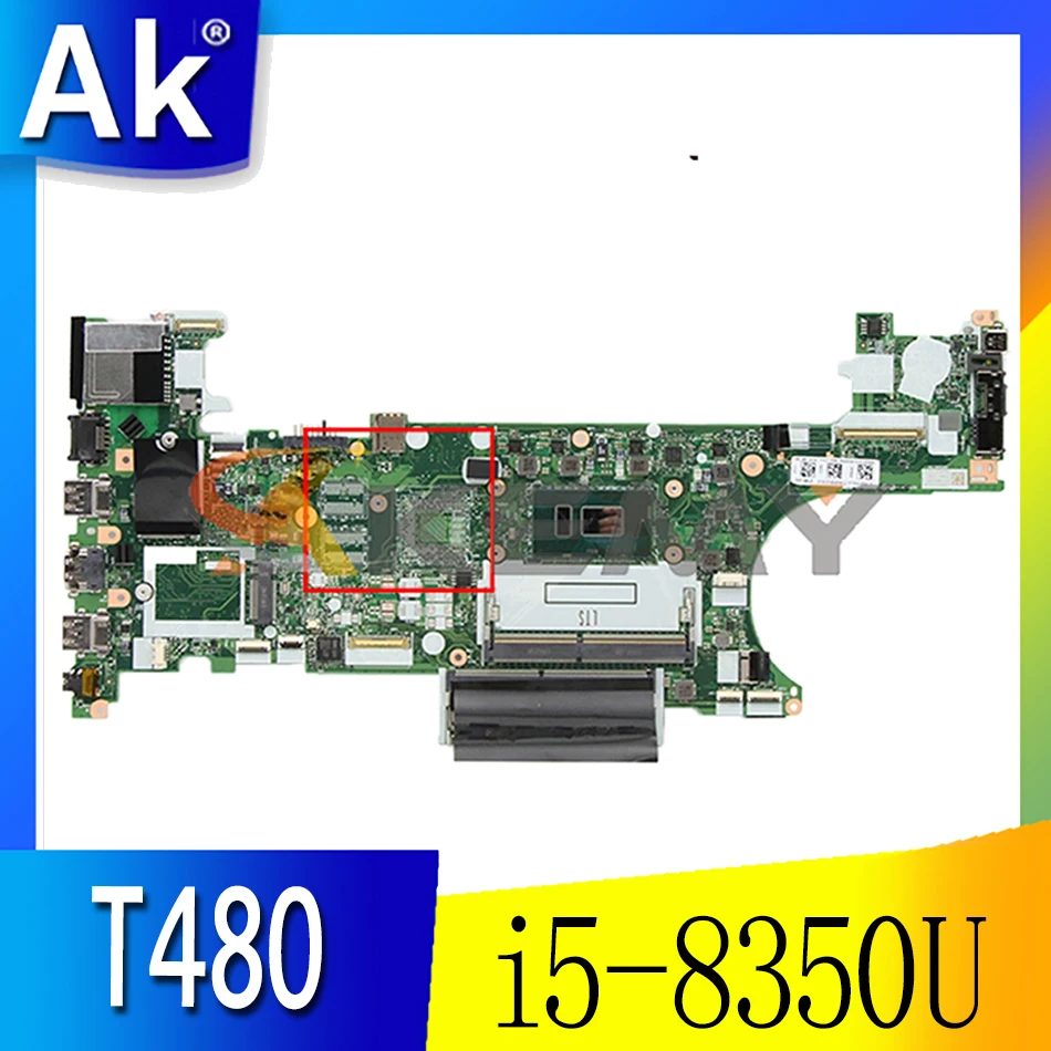 

For Lenovo Thinkpad T480 laptop motherboard ET480 NM-B501 W/ CPU i5 8350U 8250U tested OK FRU 01YR328 01YR368 01YR360 Mainboard