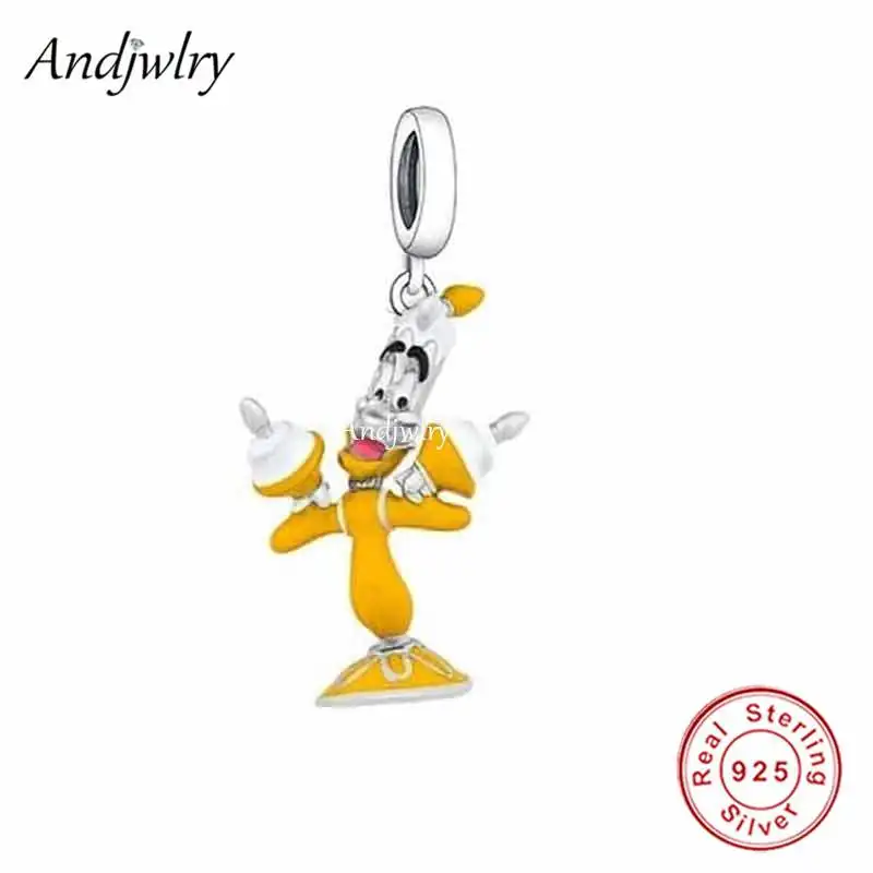 

Fit Bracelet Charms Silver 925 Original Funny Cartoon Enamel Candle Person Bead Bracelet&Bangle Jewelry Berloque