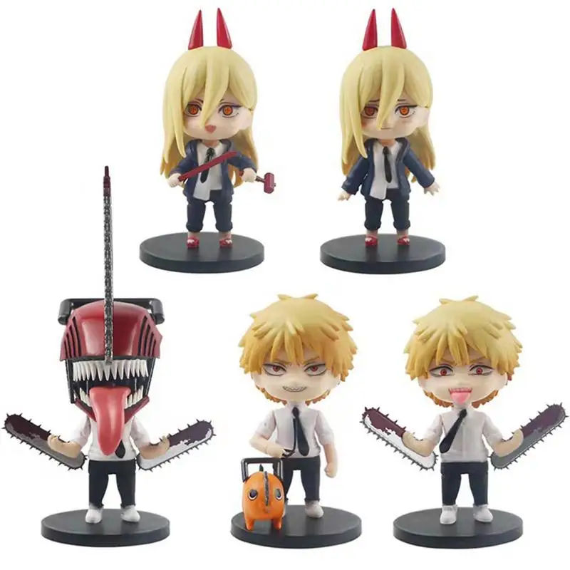 

6Pc Chainsaw Man Action Figure Toys PVC Cartoon Denji Power Pochita Model Animation Doll Toys For Children Gift Chainsaw Man