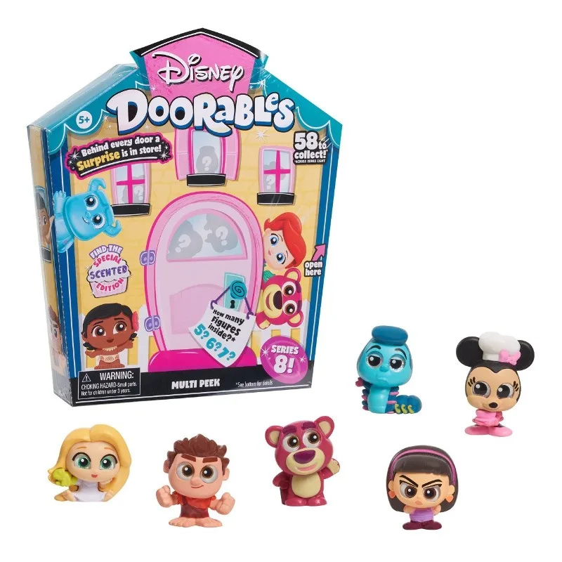 Фото Аниме-фигурки Disney Doorables: Злодейки со стеклянными глазами, кавайные куклы, игрушки-сюрпризы в закрытых коробках, коллекционные мультяшные модели, подарки для мальчиков и девочек №3