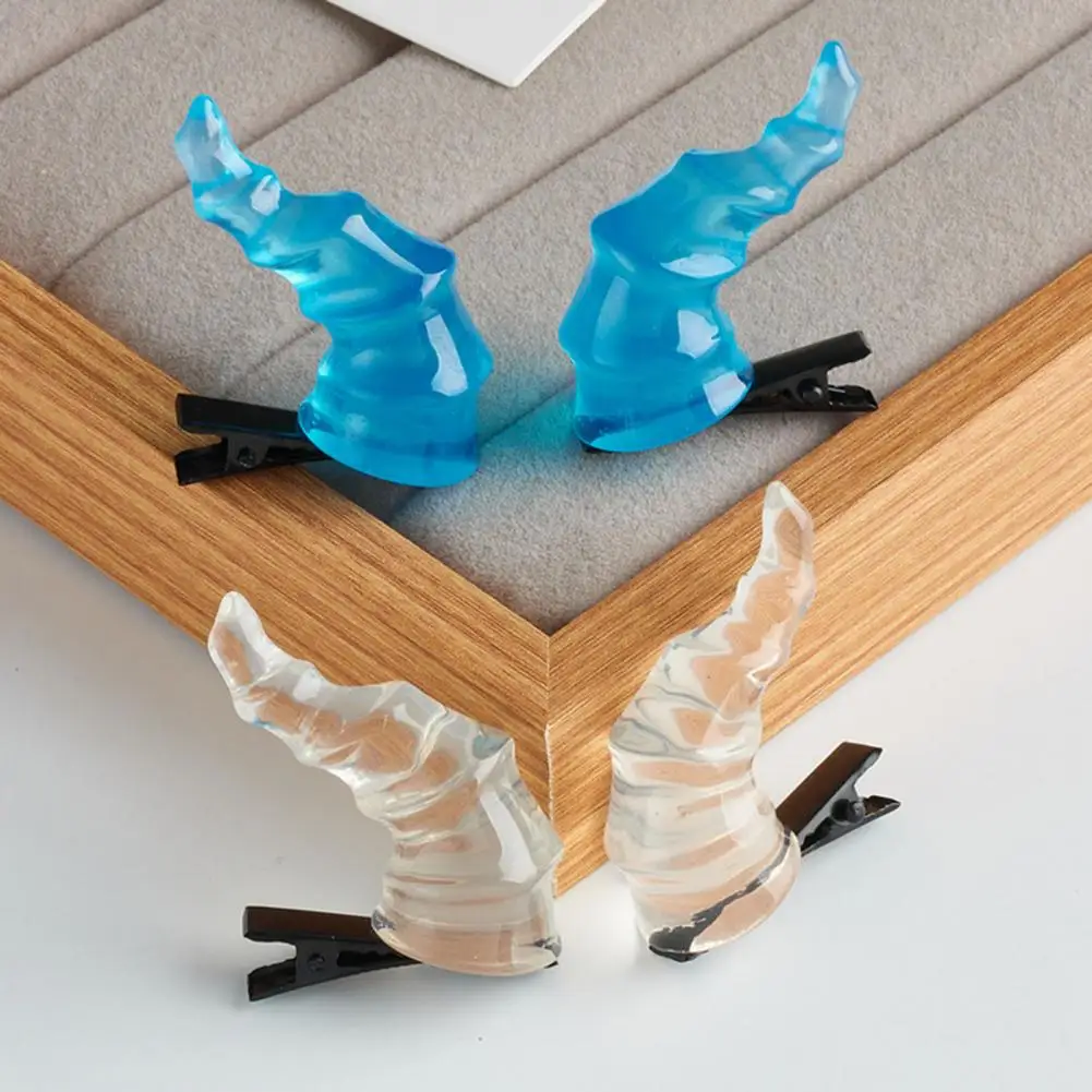 Легкие аксессуары для волос в форме дьявольского рога на Хэллоуин набор заколок