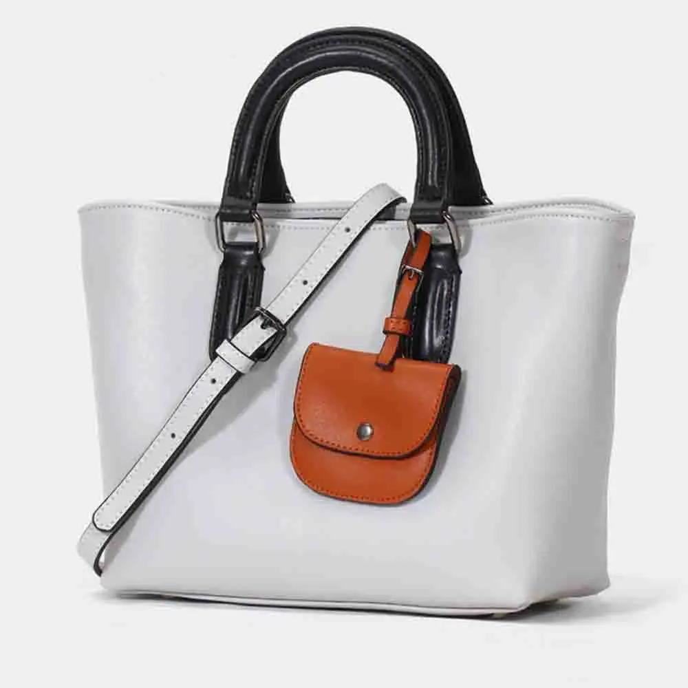 

Motingsome Minimalism Woman Retro Leather Bag Luxury Genuine Leather Hand Bag Large Capacity Daily Casual Tote Ladies 2022 New