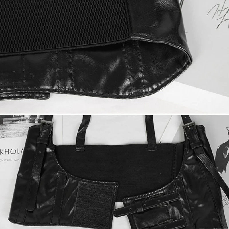 1 шт. женский сексуальный кожаный эластичный широкий пояс на талию поясной корсет