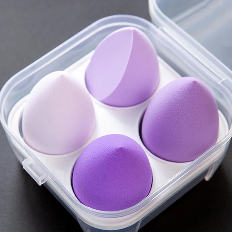 

4pcs Makeup Sponge Powder Puff Dry and Wet Combined Beauty Cosmetic Ball Foundation Powder Puff Bevel Cut Make Up Sponge Tools