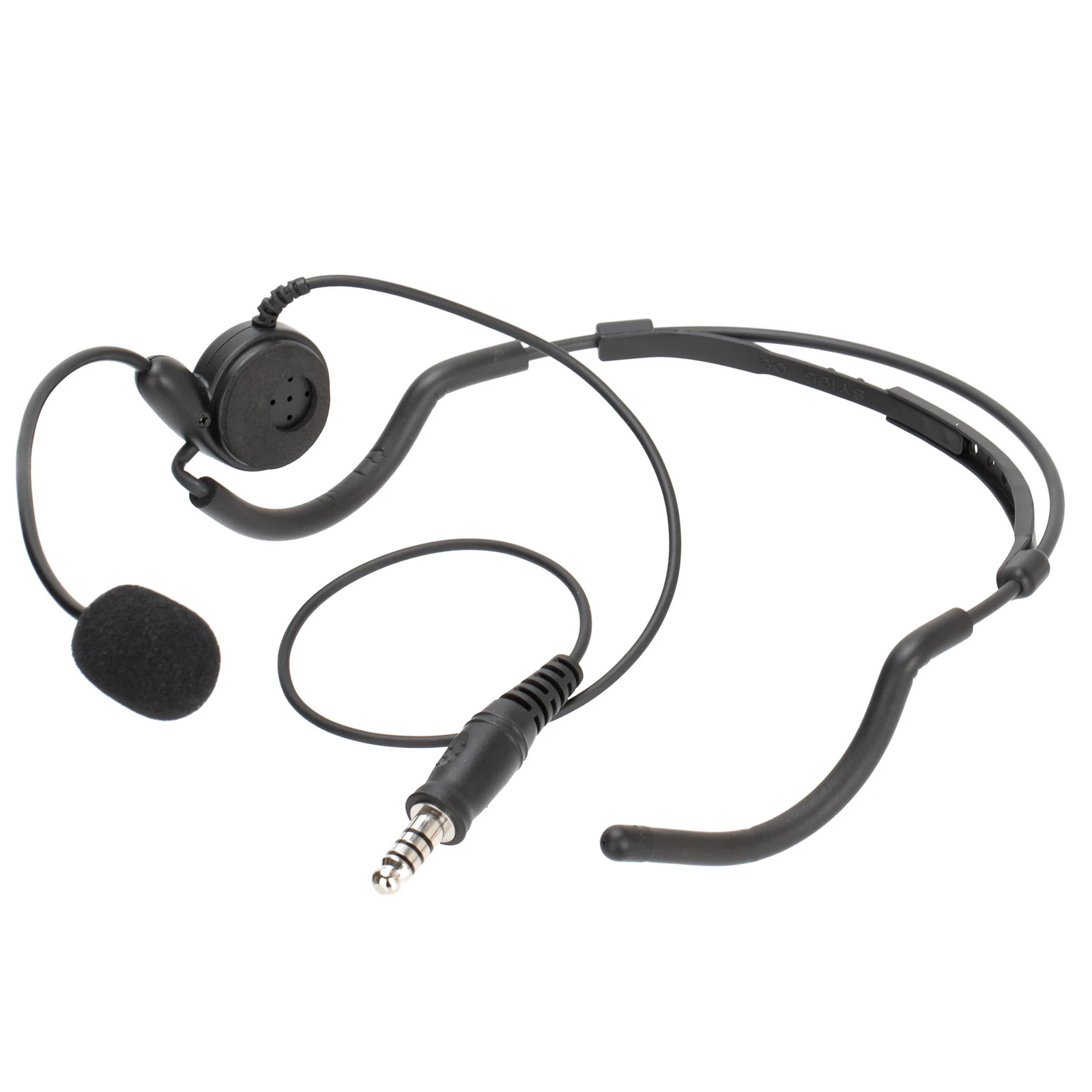 Bone Conduction Headset Earpiece Microphone for 2 Way Radio Walkie Talkie 7.1mm