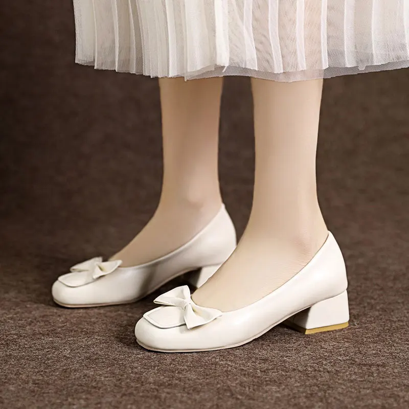 

Женские туфли на квадратном каблуке 3 см, туфли-лодочки без застежек с квадратным носком, сандалии Мэри Джейн на шнуровке, 2023
