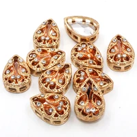 new arrival water red 5pcsbag drop shape crystal glass stone sewing rhinestones with nest gold claw for diy jewelry making