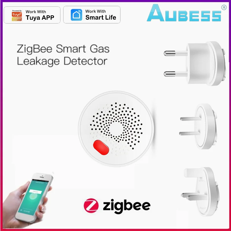 

Aubess детектор газа Zigbee, бытовой умный датчик газовой сигнализации для смартфона, приложение Smart Life