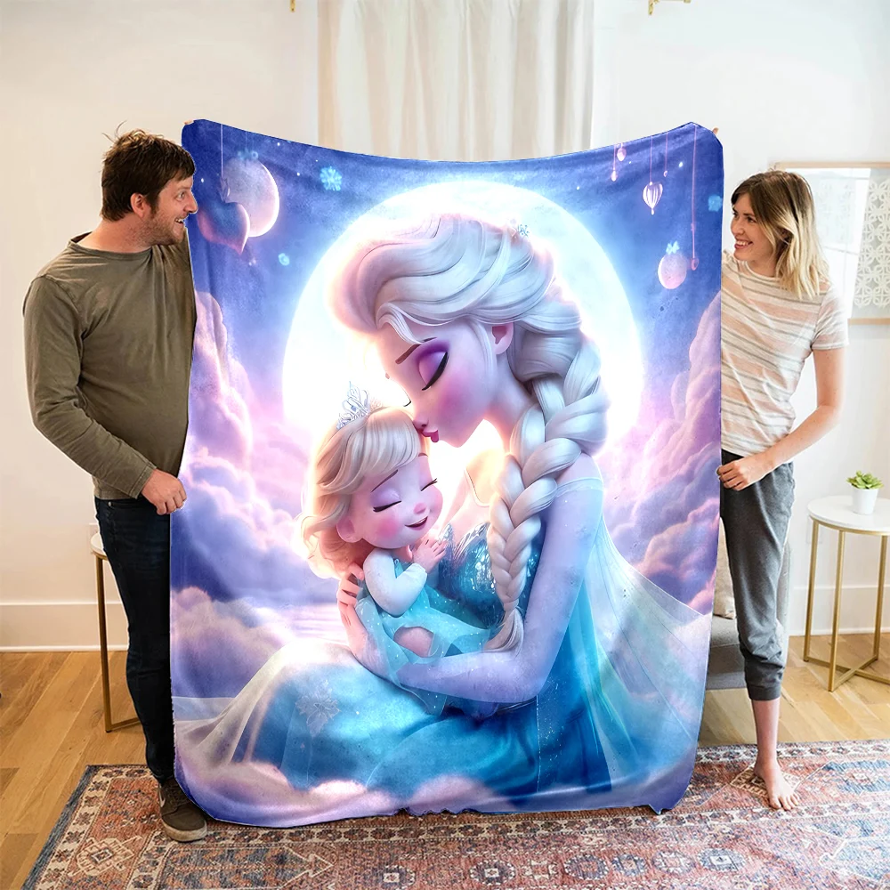 Фланелевое тонкое одеяло с мультяшным принтом Холодное сердце Эльзы.