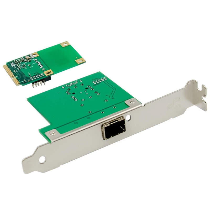 WGI210AS Мини PCIE Сетевая карта Гигабитная однопортовая серверная сетевая SFP I210-F1
