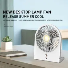 Ventilador de lámpara de escritorio recargable por USB, lámpara de mesa de doble uso, Led, Mini ventiladores de soporte, ventilador circulador de aire
