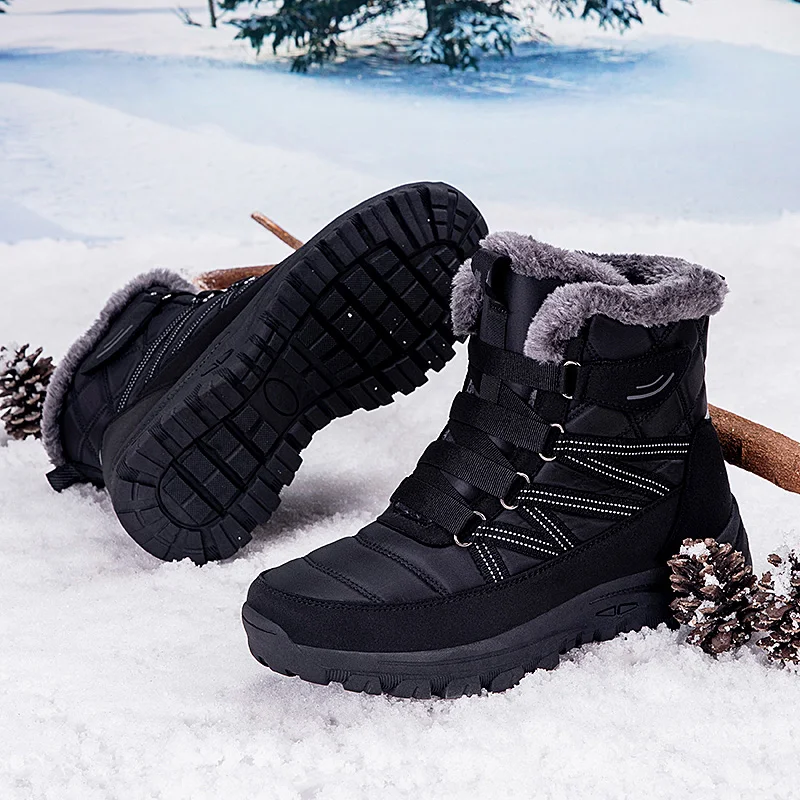 Молодежные зимние популярные термозимние походные кроссовки сохраняющие тепло