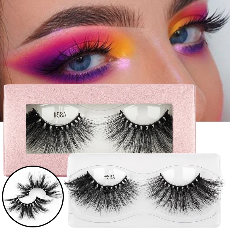 

1 Pairs 3D Mink Lashes Natural Long Eyelashes Makeup Dramatic Volume Thick Fluffy False Eyelashes Dense Big Eyes Lash Extension