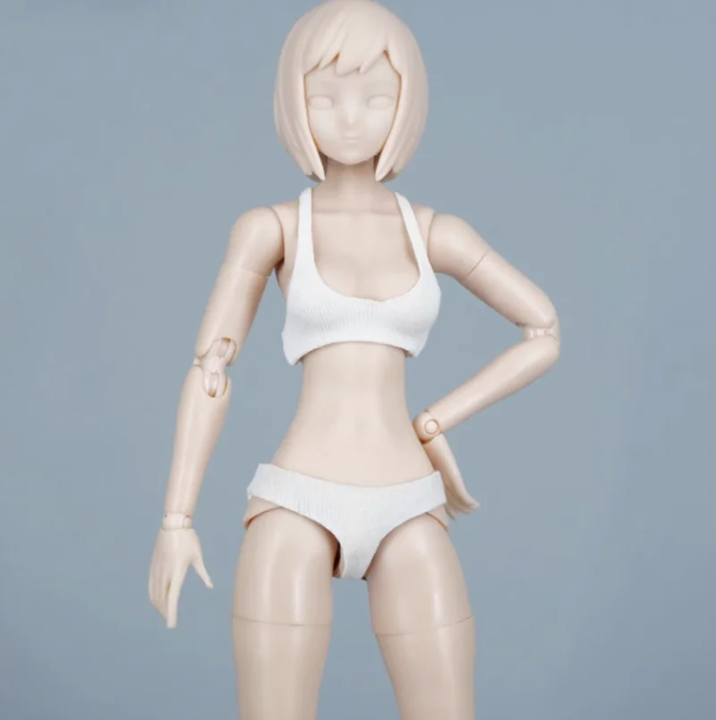 

Белый 1/12, Женский комплект бикини, жилет и трусики, модель для 6 дюймов Figma shf