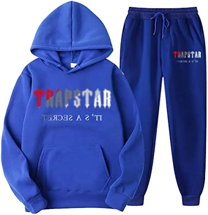 

Unisex Sportswear Tracksuit Trapstar London Print Jogging Tracksuit, Men Trendy Brand Hooded Jacket And Pants