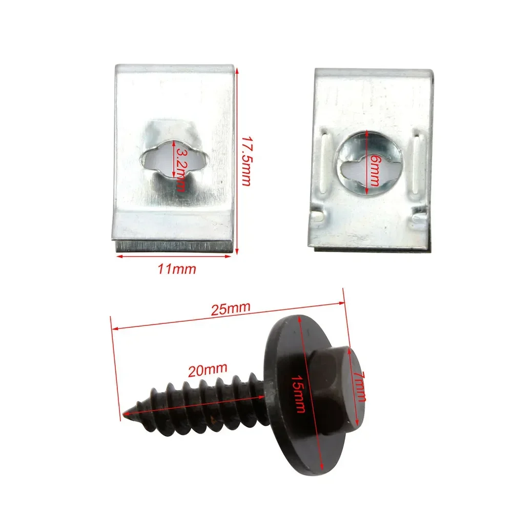 Болт гайка винты защиты шасси для BMW панель приборной панели автомобиля крепеж