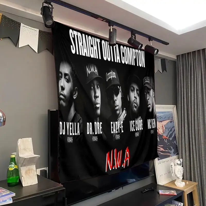 

Hip Hop Street Style NWA EZSY-E ICE CUBE Gansta Rap Pattern Tapestries G-Funk Style Wall Decoration Graffiti Background Decor