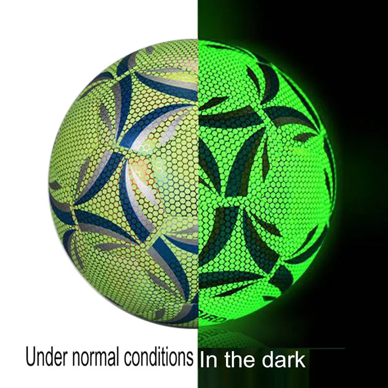 Size 5 Luminous Soccer Ball  Night Glowing Footballs for Adults  Sports Training Balls Football Competition Equipment