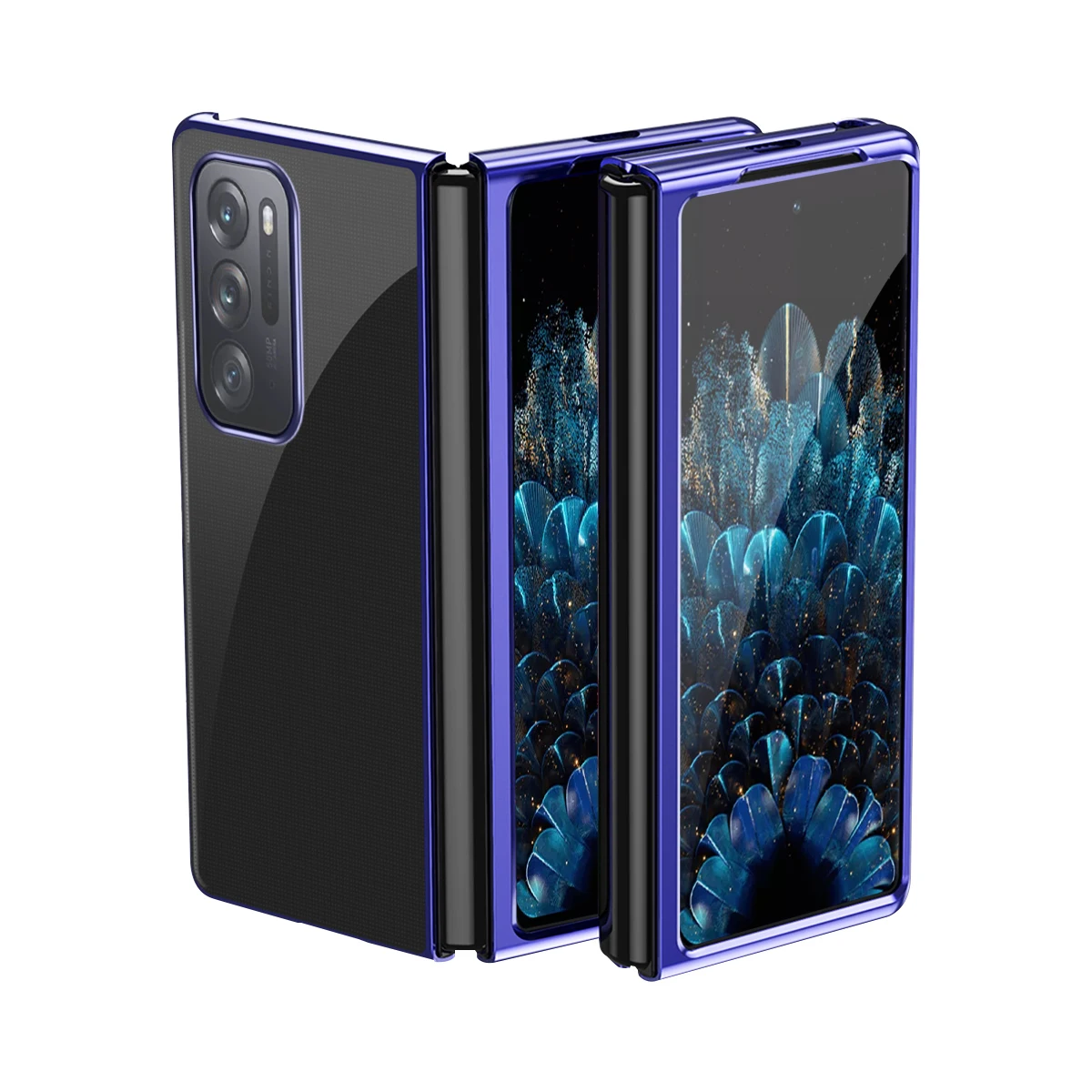 

Роскошный чехол-книжка с гальваническим покрытием для OPPO Find N