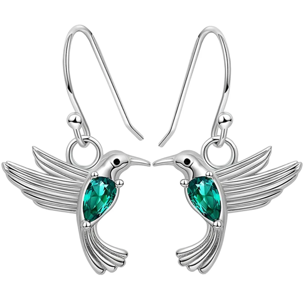 

Accessories Fashion Jewelry Hummingbird Women Women's Earrings 925 Sterling Silver Statement S925 Trendy Dangling Miss Prom