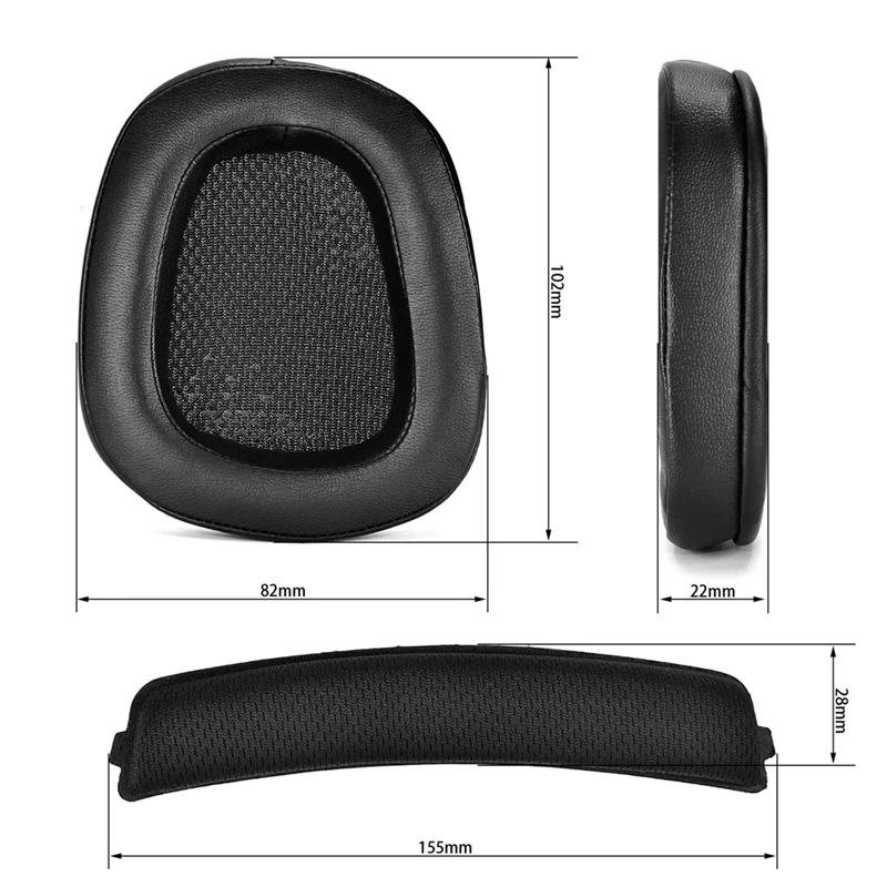 2 пары, кожаные амбушюры для наушников Logitech G933 G935 G633  G 933 G 935 G 633 Artemis (art.: 3920c104f1c34) - 3920c104f1c34