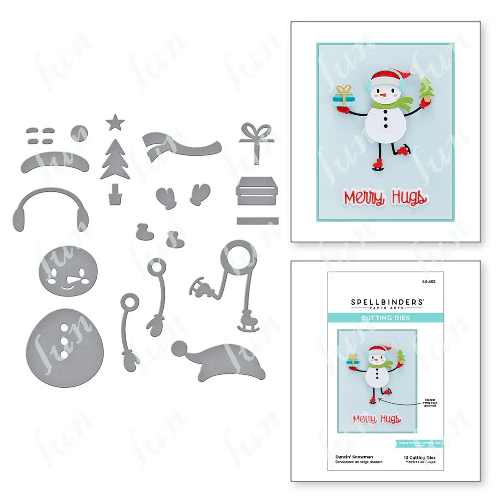 

Dancin' Snowman Etched Metal Cutting Dies Scrapbook for Card Making Diy Crafts New Dies Supplies 2022 Hot Sale Mold Decoration