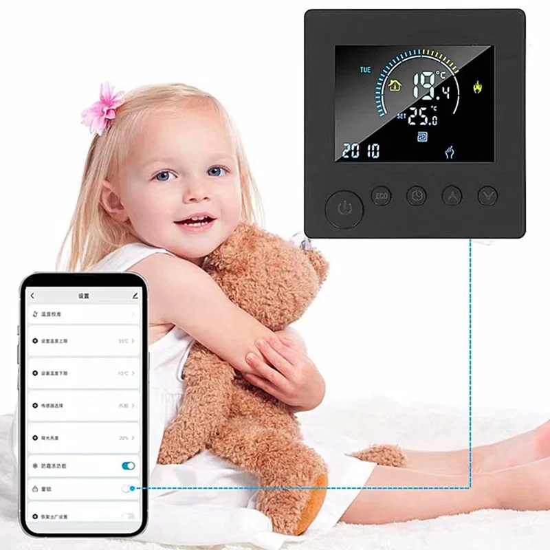 Умный термостат с Wi-Fi беспроводной пульт дистанционного управления для