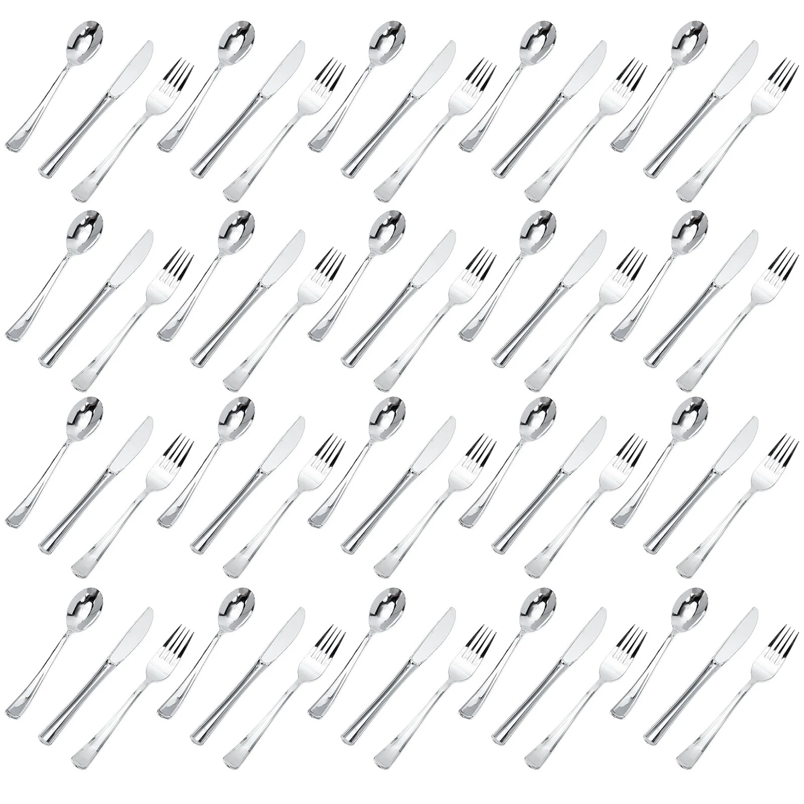 10 комплектов сервировочной посуды для еды одноразовая посуда столовое серебро