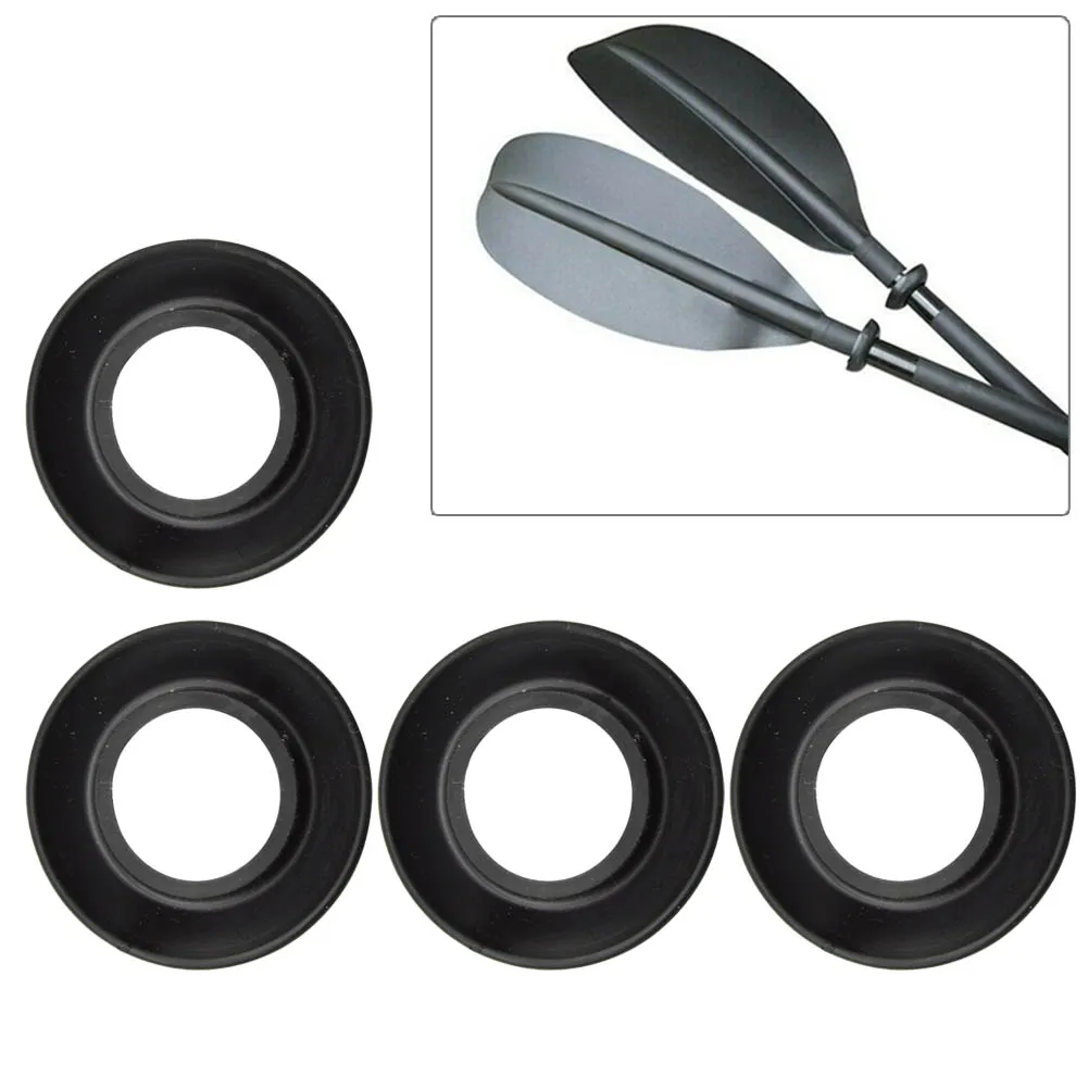 

4Pcs Universal Rubber Kayak Paddle Drip Rings For Kayak And Canoe Paddles Shaft TPR Black Durable Kayaking Accessories Parts