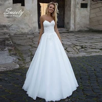 new simple wedding dress backless sleeveless design chiffon lace bride dresses princess dress plus size tailor made