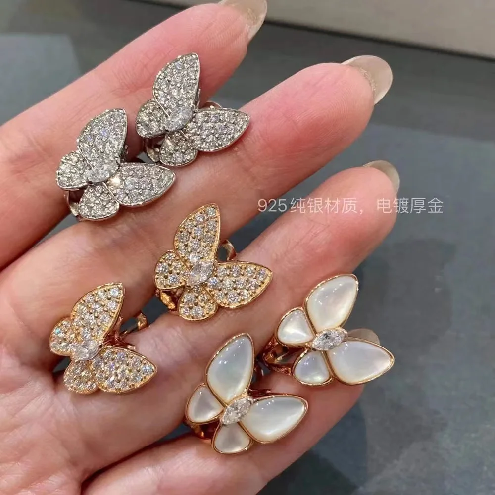

Famous Brand Pure 925 Sterling Silver Classical Butterfly Dangle Earrings For Women Zircon Ear Clip Not Cheap Quality