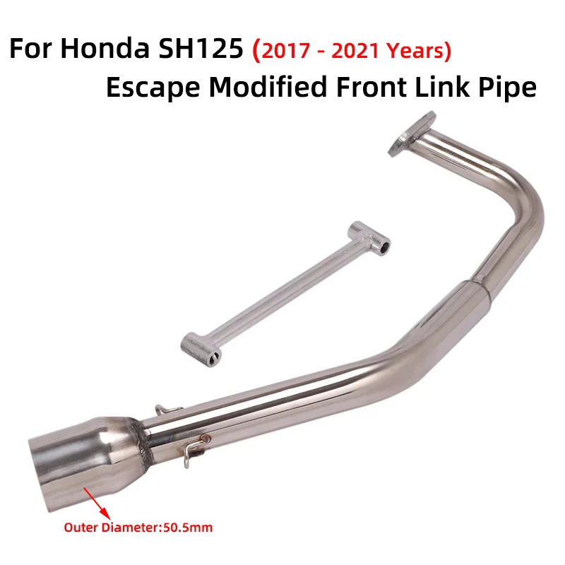 For HONDA SH125 SH150i SH125i SH 125 125i 150i 2017-2021 Motorcycle Exhaust Escape Modify Muffler Front Link Pipe 51mm DB Killer