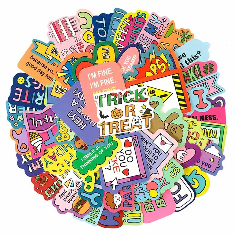 

55-дневный симпатичный медведь с английскими надписями, кавайный Водонепроницаемый Журнал из ПВХ, декоративные канцелярские принадлежност...