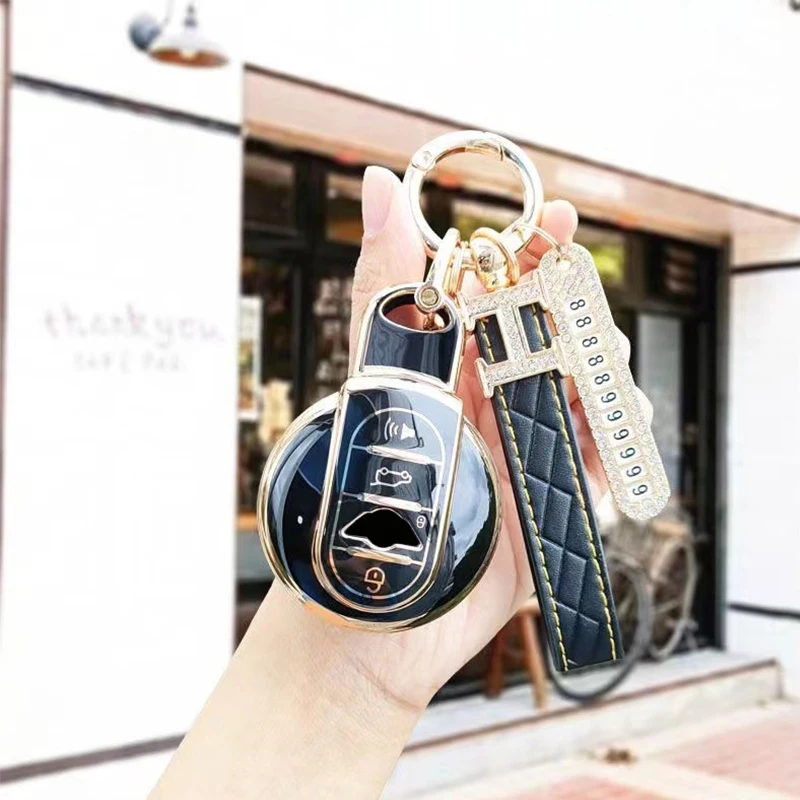 

TPU Car Key Case For BMW Mini COOPERS ONE JCW F56 F55 F54 F57 F60 R55 R56 R57 R58 R59 R60 S Roadster Cover Keychain Accessories