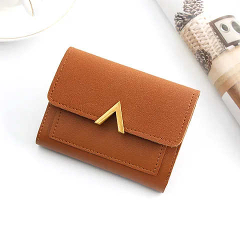 Новый мини-кошелек для женщин, модный роскошный Короткий стильный кошелек, студенческий Кошелек для монет, трендовая женская сумка для карт, V-образный кошелек