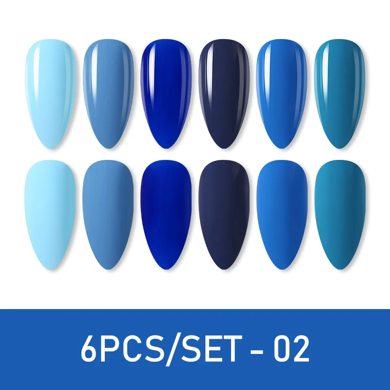 

Arte Clavo 6pcs/Set Color Gel Lacquer Nail Gel Polish Nail Art Design Soak Off Semi Permanent For Manicure UV Glitter Gellak Kit
