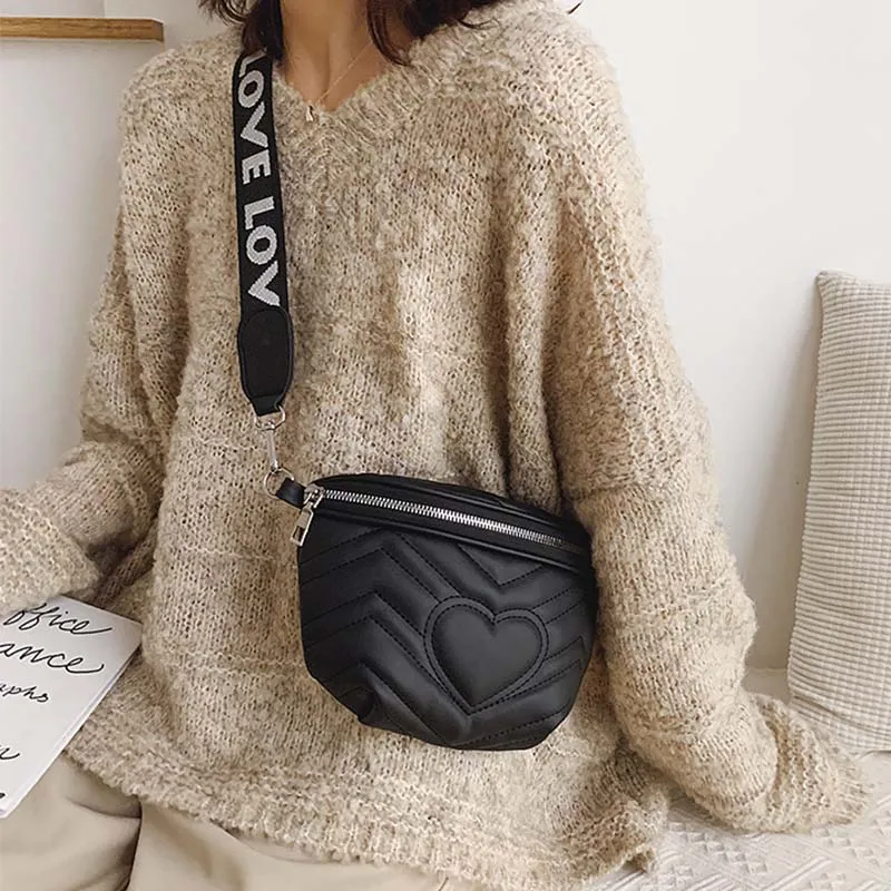 

Поясная Сумка женская кожаная на молнии, забавная сумочка на бедро, вместительный бананка, кошелек, YB326