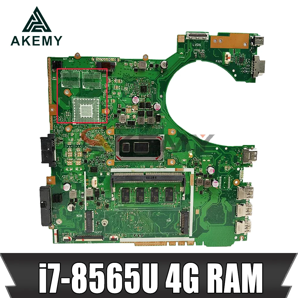 

P1440FA original motherboard P1440 P1440F P1440FA i7-8565U 4GB RAM For ASUS laptop mainboard