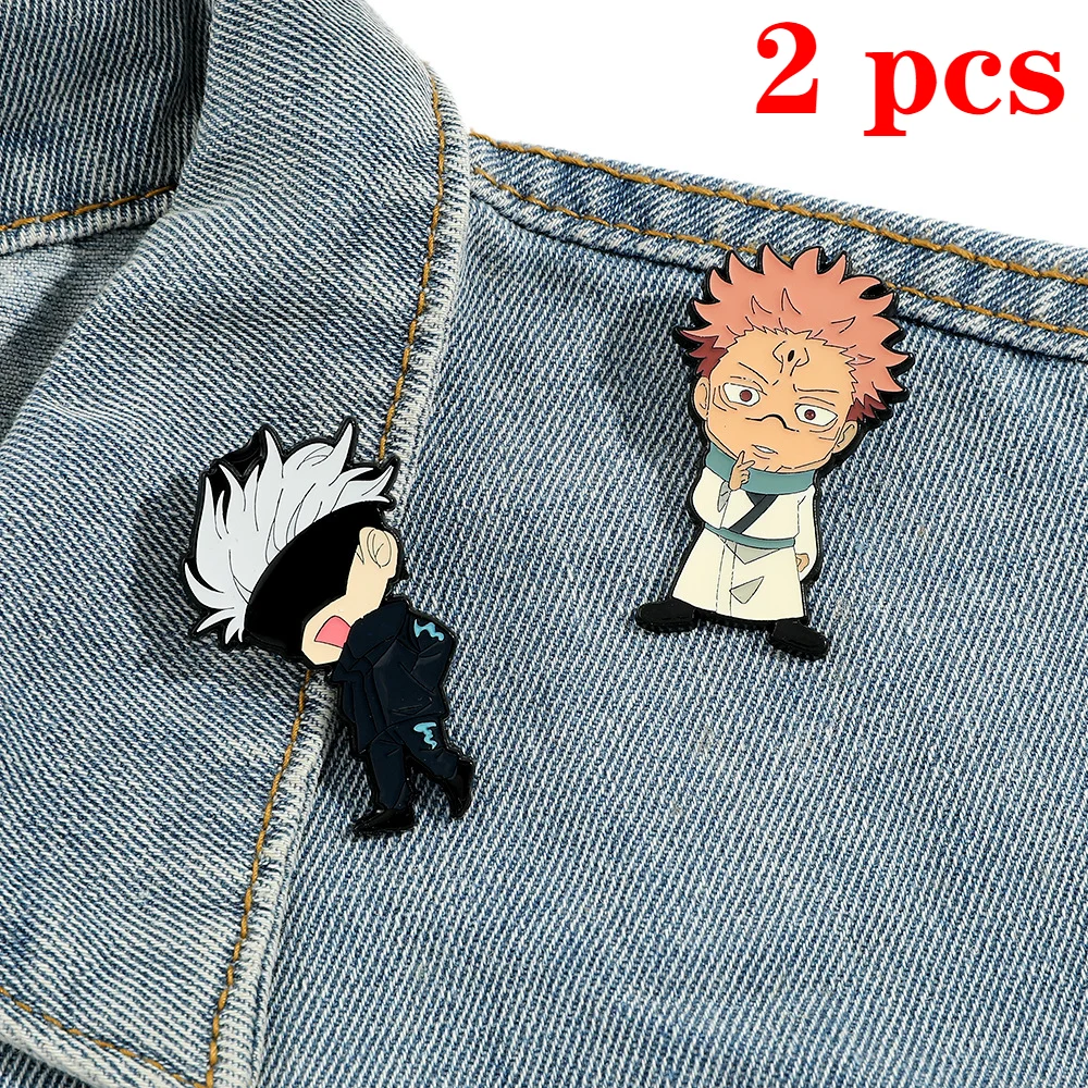 Эмалированные булавки Gojo Satoru Itadori Yuji ювелирные изделия juютсу Kaisen Chibi на заказ