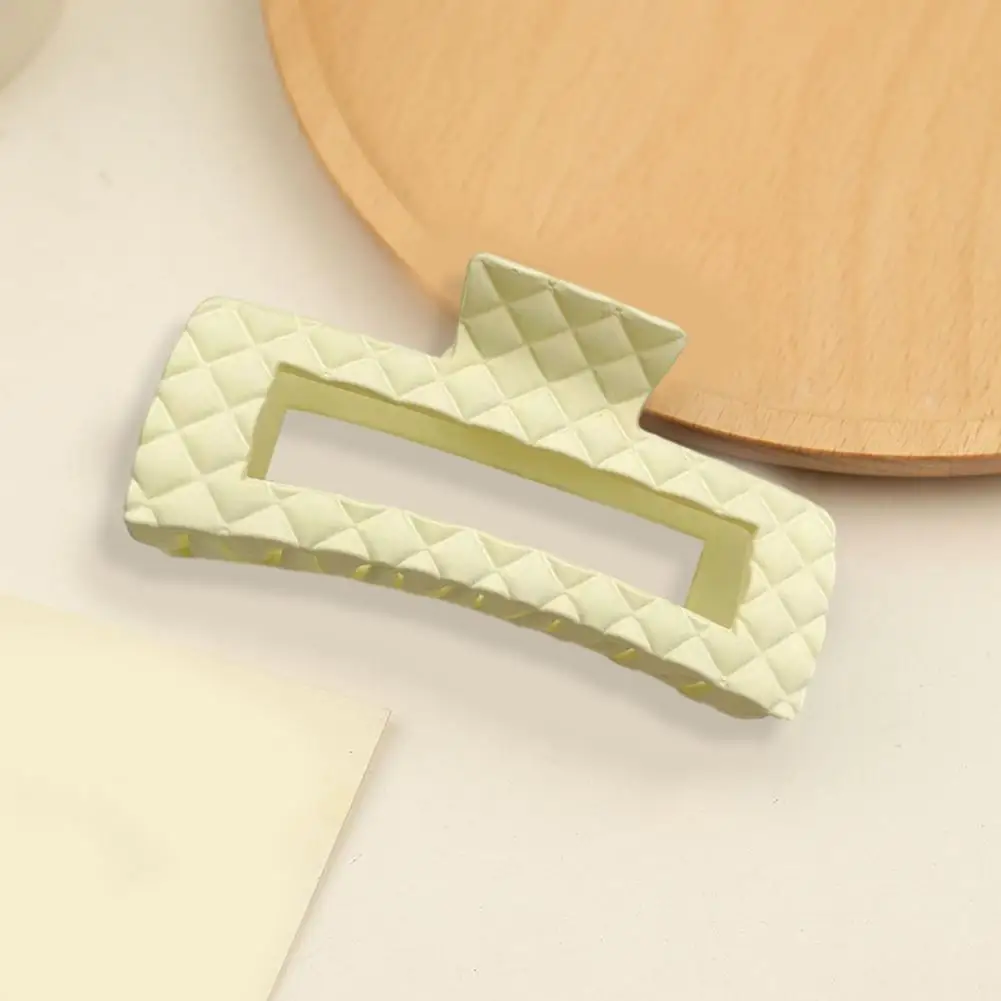 

Cooking Hair Claw Stylish Hair Claws Strong Anti-slip Grip for Easy Organization Women's Oblong Shape Solid Color Hair Clips