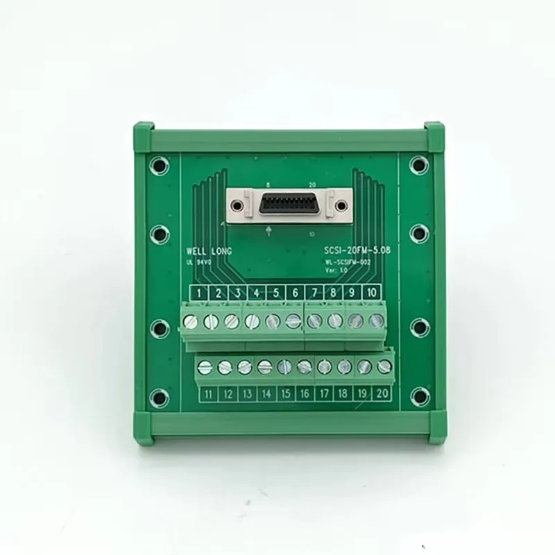 Интерфейсный модуль для монтажа на DIN-рейку коммутационная плата SCSI 20P MDR